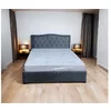 Pat Lyon, tăblie capitonată, ladă depozitare, tapițerie stofă premium, 160x200 cm, Gri picture - 1
