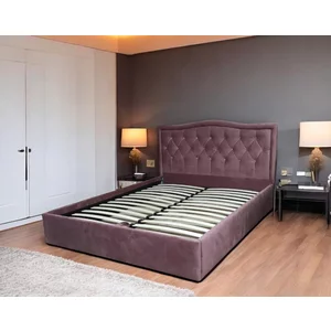 Pat Lyon, tăblie capitonată, ladă depozitare, tapițerie stofă premium, 160x200 cm, Roz