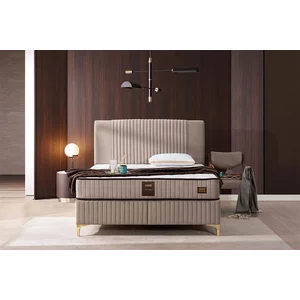 Pat  + Saltea gratis Bari , bambus, 160x200 cm, crem