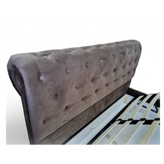 Pat Vio, design elegant, spațiu depozitare integrat, tapițerie textilă premium, 160x200 cm, Gri picture - 7