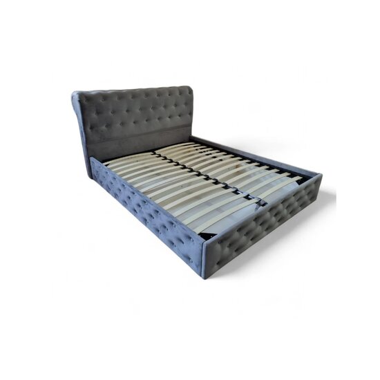 Pat Vio, design elegant, spațiu depozitare integrat, tapițerie textilă premium, 160x200 cm, Gri picture - 5