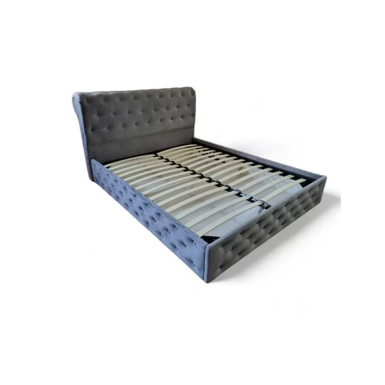 Pat Vio, design elegant, spațiu depozitare integrat, tapițerie textilă premium, 160x200 cm, Gri picture - 5