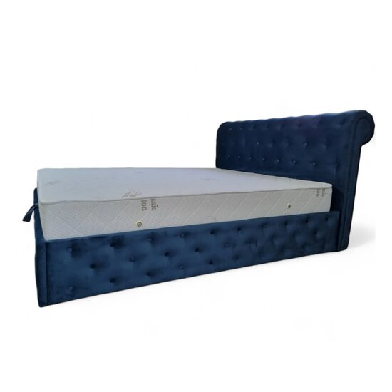 Pat Vio, design elegant, spațiu depozitare integrat, tapițerie textilă premium, 160x200 cm, Gri picture - 10