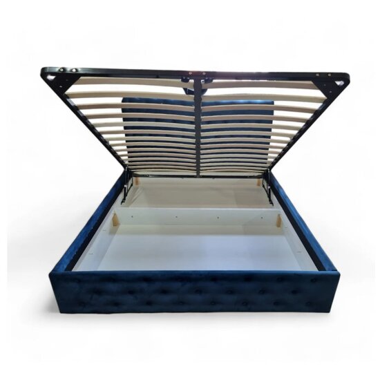 Pat Vio, design elegant, spațiu depozitare integrat, tapițerie textilă premium, 160x200 cm, Gri picture - 11