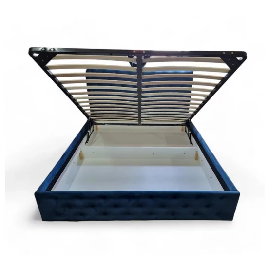 Pat Vio, design elegant, spațiu depozitare integrat, tapițerie textilă premium, 160x200 cm, Gri picture - 11