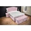 Pat tapițat Visco 180x200 cm roz, cu ladă depozitare și somieră rabatabilă picture - 8