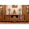 Set comodă și 2 vitrine Plasma Milly din lemn masiv fag, panel și MDF, furniruit cu furnir de nuc, 176x47,5x67,3 cm picture - 4
