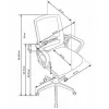 Scaun de birou Ascot negru/alb/gri cu mecanism TILT și șezut ergonomic picture - 5