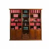 Bibliotecă Mara, compartimentare practică, lemn masiv Fag și Tei, panouri furniruite, 242x42x238 cm, finisaj natural picture - 1