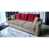 Canapea Oslo extensibilă, culoare personalizabila - 240x100 cm, cu saltea din spumă poliuretanică și perne decorative picture - 2