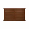 Comodă Sonata 8S, stil clasic, 8 sertare spațioase, structură PAL laminat + MDF, finisaj elegant, 153x45x90.5 cm, Castan picture - 2