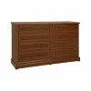 Comodă Sonata 8S, stil clasic, 8 sertare spațioase, structură PAL laminat + MDF, finisaj elegant, 153x45x90.5 cm, Castan picture - 5