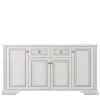 Comodă White 4D2S, 4 uși și 2 sertare spațioase, glisiere telescopice, PAL melaminat, 178.5x45x93.5 cm, Frasin Alb/Pin Argintiu picture - 1