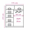 Dulap Effect 1-17, compartimentat, PAL melaminat, 215x175x60 cm, alb picture - 2