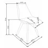 Scaun K245, design transparent modern, structură policarbonat, 48x53x83 cm, alb / transparent picture - 3