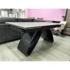 Masă Extensibilă Dexter, design modern, blat MDF + ceramică, mecanism extensie integrat, cadru MDF + oțel, 180-260x90x77 cm, Antracit picture - 5