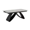 Masă Extensibilă Dexter, design modern, blat MDF + ceramică, mecanism extensie integrat, cadru MDF + oțel, 180-260x90x77 cm, Antracit picture - 1