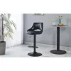 Scaun bar Lary, reglabil pe înălțime, design ergonomic, tapițerie eco-piele, 45x49x84-103 cm, Negru picture - 1