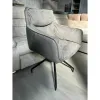 Scaun Tisso, ergonomic cu tapițerie catifelată, picioare metalice rezistente, 61x48x85 cm, gri picture - 3
