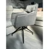 Scaun Tisso, ergonomic cu tapițerie catifelată, picioare metalice rezistente, 61x48x85 cm, gri picture - 4