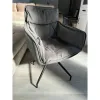 Scaun Tisso, ergonomic cu tapițerie catifelată, picioare metalice rezistente, 61x48x85 cm, gri picture - 5