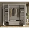 Dormitor Idento, Set Mobilier Clasic, PAL și MDF, 160x200 cm, Alb Alpin picture - 7