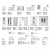 Dormitor Idento, Set Mobilier Clasic, PAL și MDF, 160x200 cm, Alb Alpin picture - 8