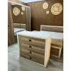 Set Dormitor Koen II, mobilier modular complet, pat 160x200 cm, dulap 4 uși, comodă și noptiere, MDF + PAL, Pin Arizona/Stejar Nava picture - 7