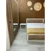 Set Dormitor Koen II, mobilier modular complet, pat 160x200 cm, dulap 4 uși, comodă și noptiere, MDF + PAL, Pin Arizona/Stejar Nava picture - 10
