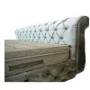 Set Pat Chester + Saltea Raysa Premium, culoare personalizabila - 160x200 cm, ladă depozitare, somieră metalică fixă, tapițerie catifea baby face picture - 3