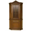 Vitrină colț Sonia, lemn masiv premium, design clasic, finisaj personalizabil, spații depozitare, 119x74x143 cm, Natural picture - 1