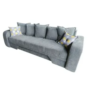 Canapea Anemona, extensibilă cu ladă de depozitare, arcuri bonell, tapițerie catifea baby face, suprafață dormit 150x190 cm, 245x105x80 cm, Culoare personalizabilă