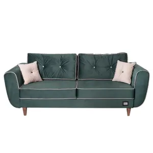 Canapea Extensibilă Eliza, ladă depozitare, arcuri sinusoidale, spumă HR, picioare lemn fag, tapițerie catifea baby face 250x115x80 cm, Culoare personalizată
