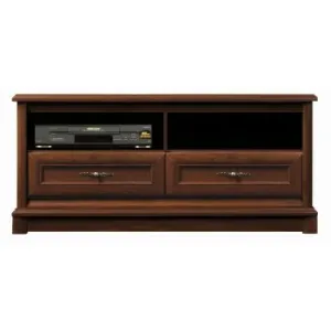 Comodă TV Sonata, design elegant, 2 sertare + 1 nișă, structură PAL laminat + MDF, glisiere cu bile, 130x55x54 cm