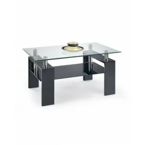 Măsuță cafea Diana H, design modern, PAL melaminat, 110x60x55 cm, negru