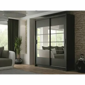 Dulap Toronto dulap cu usi culisante din pal melaminat cu feronerie de calitate și compartimentare practică, 180x61x215 cm
