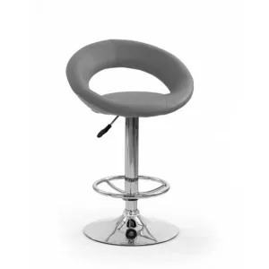 Scaun bar H15, design ergonomic, cadru metalic, 54x46x80-102 cm, gri