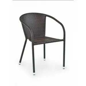 Scaun Midas, design clasic, piele ecologică, 57x57x78 cm, maro închis