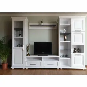Sufragerie Bianca, set mobilier living, PAL melaminat, design modern