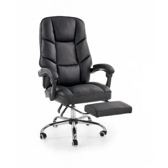 Scaun ergonomic Alvin negru cu suport picioare pliabil și mecanism TILT picture - 2