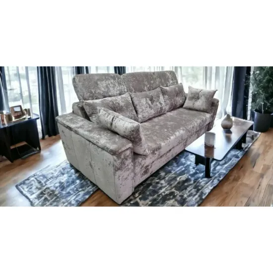 Canapea Paris extensibilă, culoare personalizabila - 240x100 cm, cu tetiere reglabile și saltea din spumă cu memorie picture - 2