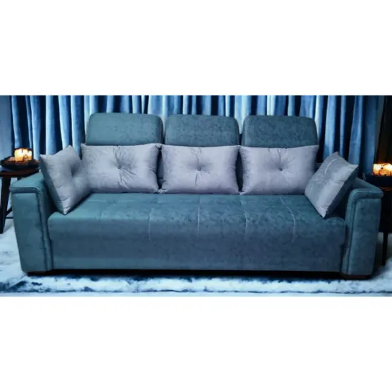 Canapea Paris extensibilă, culoare personalizabila - 240x100 cm, cu tetiere reglabile și saltea din spumă cu memorie picture - 5