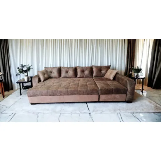 Colțar Lima Tip 2 extensibil, culoare personalizabila - 316x165 cm, cu ladă de depozitare, structură din brad și saltea cu memorie picture - 4