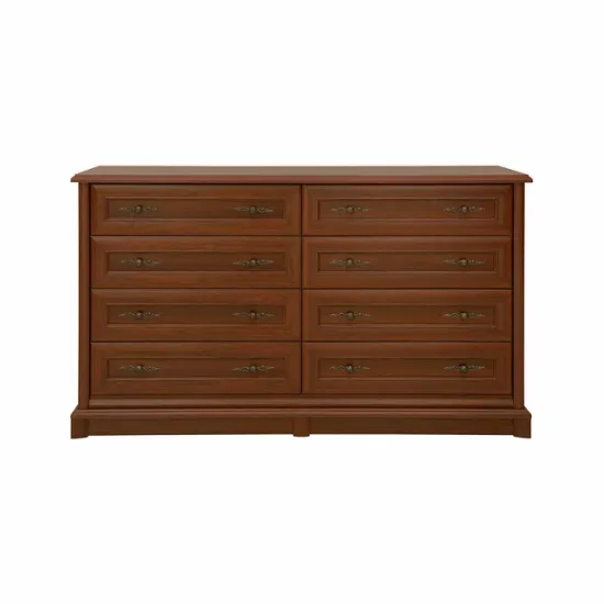 Comodă Sonata 8S, stil clasic, 8 sertare spațioase, structură PAL laminat + MDF, finisaj elegant, 153x45x90.5 cm, Castan picture - 2