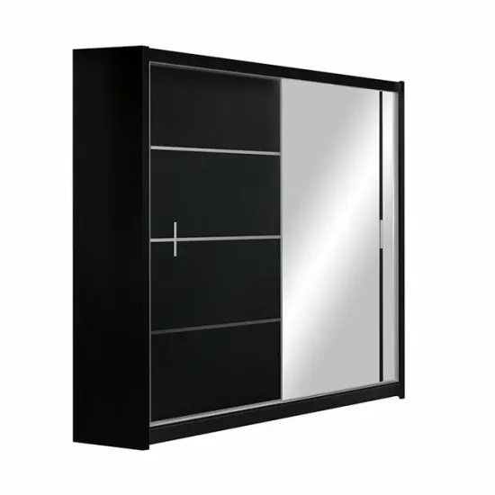 Dulap Vista cu feronerie Hafele și ghidaje aluminiu, pal melaminat, 180x61x215 cm, alb picture - 3