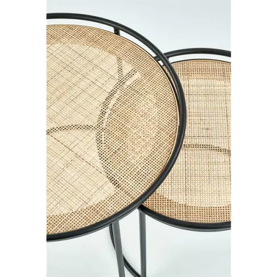 Set 2 măsuțe cafea Manado, design modern, MDF, 51x42 cm, natur picture - 5