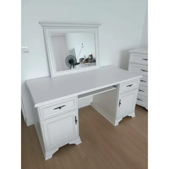 Oglindă Idento LUS/90, design clasic, PAL și MDF, 99x6,5x76 cm, alb alpin picture - 2
