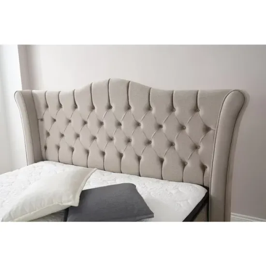 Pat  Adel cu saltea Gratis, crem - 160x200 cm, design elegant, confort premium, structură rezistentă picture - 3