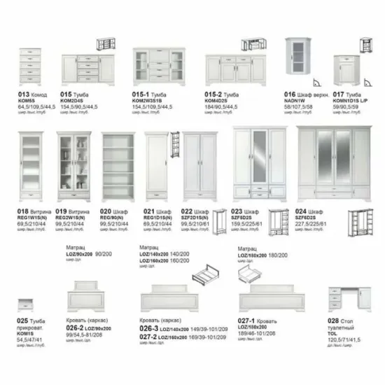 Dormitor Idento, Set Mobilier Clasic, PAL și MDF, 160x200 cm, Alb Alpin picture - 8