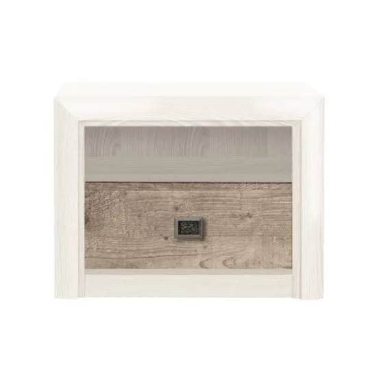 Set Dormitor Koen II, mobilier modular complet, pat 160x200 cm, dulap 4 uși, comodă și noptiere, MDF + PAL, Pin Arizona/Stejar Nava picture - 4